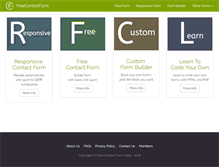 Tablet Screenshot of freecontactform.com